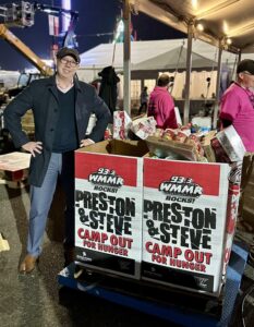Michael P. Malvey at camp out for hunger